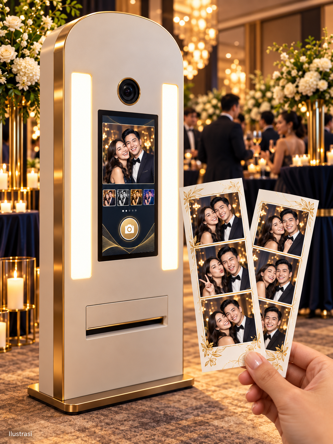 Ilustrasi Event Photobooth Rental Vibraframe